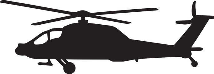 Military helicopter icon silhouette design vector illustration