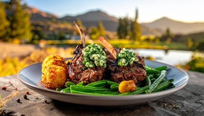 Gegrilltes Lammfleisch