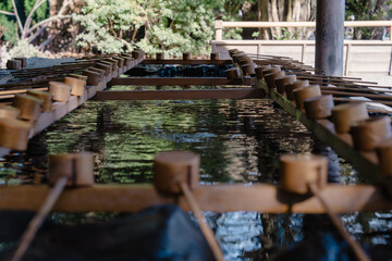 日本神話：神聖な森と川（神宮・五十鈴川）