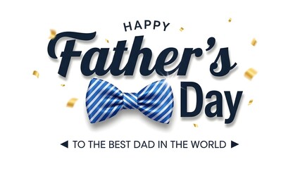 Happy father s day celebration with blue bow tie