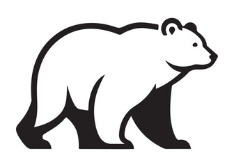 Obraz premium bear vector illustration, grizzly bear silhouettes, bear silhouette logo vector animals, bear black silhouette animals vector set, bear wild animal silhouettes on the white background