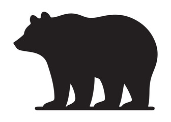 Fototapeta premium bear vector illustration, grizzly bear silhouettes, bear silhouette logo vector animals, bear black silhouette animals vector set, bear wild animal silhouettes on the white background