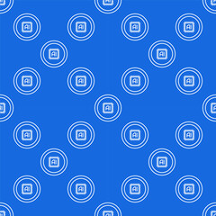 Artificial Intelligence Chip vector AI Computer CPU outline round seamless pattern