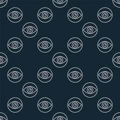 Artificial Intelligence Eye vector AI linear round seamless pattern