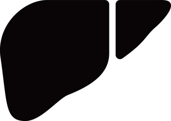 肝臓のアイコン　モノトーン