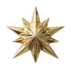 golden star isolated on white background