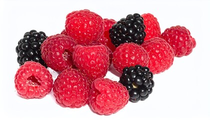 raspberries and blackberries