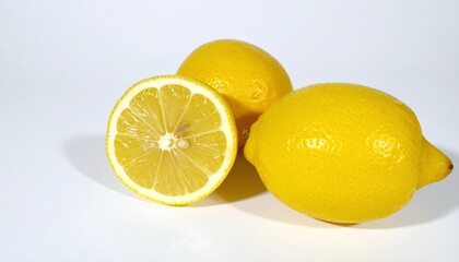 lemons on a white background