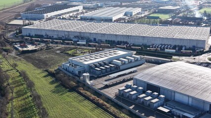 Server Farm Aerial View - Powered by Adobe