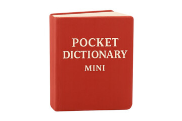 Red mini pocket dictionary referencing language and education