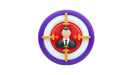 Targeted Businessman: Aiming for Success Concept