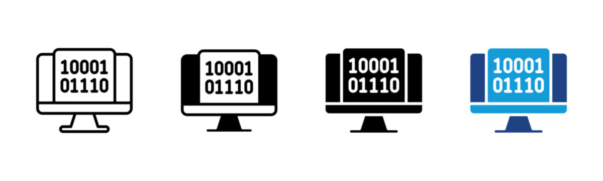 Programming icon set multiple style collection