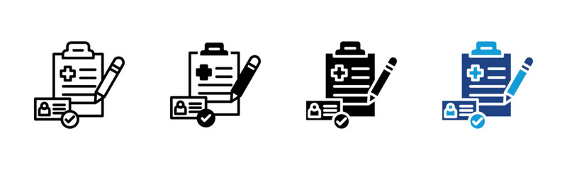 Fototapeta premium Registration icon set multiple style collection