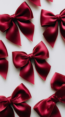 Cute bow, hair accessories, dark red velvet fabric bows 