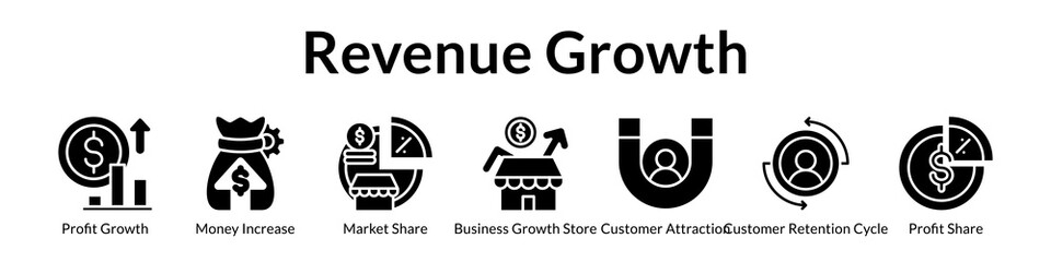 Fototapeta premium Revenue Growth Solutions for Market Expansion Customer Acquisition Retention Strategies and Increased Market Share