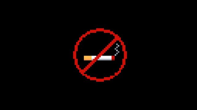 ドット絵の禁止マーク,透過背景,禁煙
