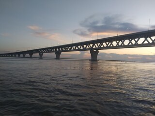 Bridge over the river. Bangladesh padma bridge. 