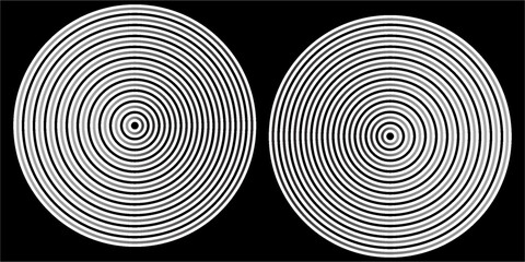 Double doodle spiral shape isolated on white background. Hypnotic psychedelic design. Brain work concept. Whirlpool, dizzy or tornado symbols. Vector graphic illustration. © Holik