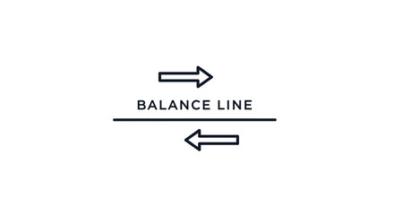 Balance line with arrows symbol.