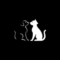 cat and dog vector
