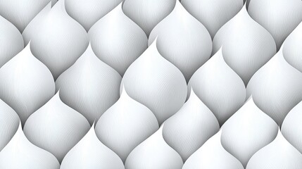 White abstract textured teardrop shapes create a seamless, modern pattern.