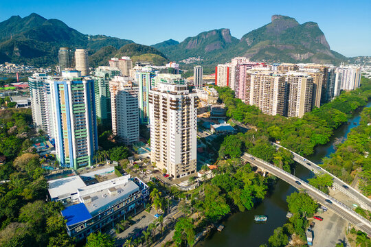 Aerial View of Residential Apartment Buildings in Barra da Tijuca District in Rio de Janeiro City