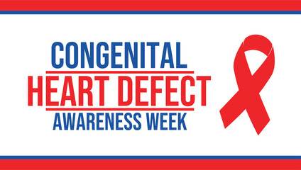 Simple white background layout raising awareness for Congenital Heart Defect Awareness Week with a supportive message