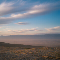 sunset over the mountains