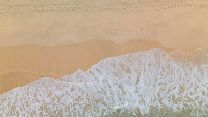 drone view water at the beach