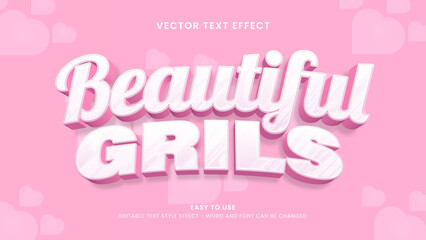 beautyful editable text effect 3d vector