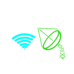 transmitter pole and network icon without background