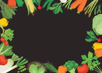 Vegetable frame with copy space illustration
