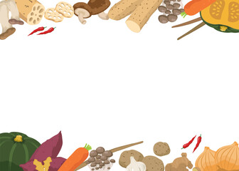 Vegetable frame with copy space illustration
