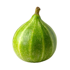 Fresh green fig fruit isolated on a white background, ripe, juicy and organic food image