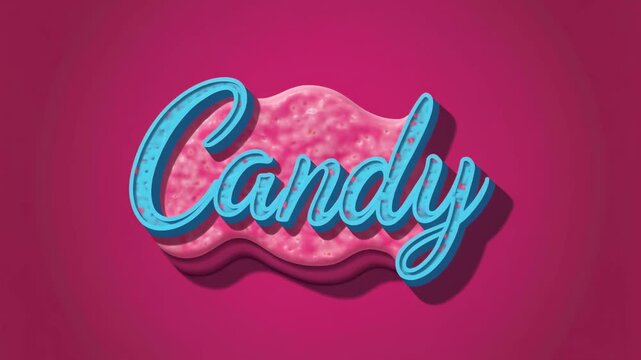 Candy text effect with a sweet and playful design, perfect for childrens content and vibrant branding.