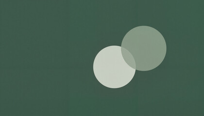 Calm overlapping ovals on dark green background, meditative atmosphere