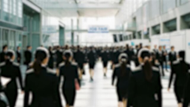 就職活動をしている学生たち
