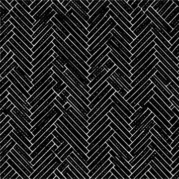 Black Herringbone Pattern with White Lines