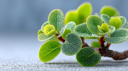Close-Up of Fresh Green Leaves Budding on a Small Branch