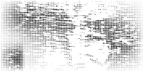 Abstract gradient halftone wave dotted textured pattern. Retro comic pop art backdrop with halftone dots design. Vintage backdrop for comic superhero text, speech bubble, message. Vector ilustration © kurnia