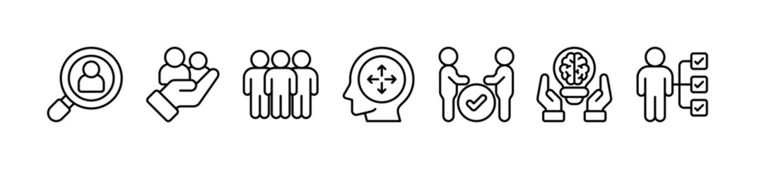 Employee orientation banner web icon vector illustration concept for human resources business industry, to introduce new employees into the organization with behavior, welcome, knowledge and skills ic