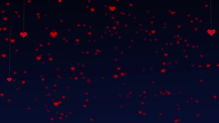 hearts particles animation. love icon. heart animation, motion overlays, red love flying animation, red hearts rain down,  romance, anniversary,romantic intros, love overlays,heart particles downfall