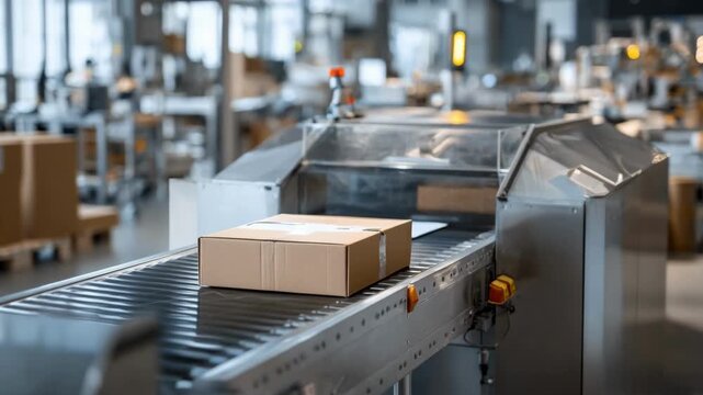 Medium shot of compact shrink wrapping machine tightly sealing book packages in a clean industrial workspace with modern packaging tools around.