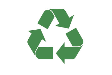 Obraz premium Green recycling symbol on a faded green background