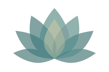 Abstract Lotus Flower with Soft Gradient Background