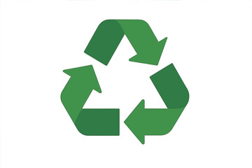 Obraz premium Green recycling symbol with gradient background