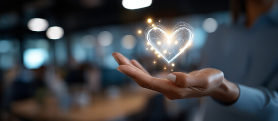 Company culture and values concept heavily defocused workplace background articulating culture values and commitment creating positive inclusive work environments corporate