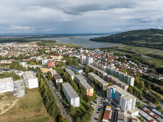 Fototapeta premium Aerial view of the town of Namestovo in Slovakia