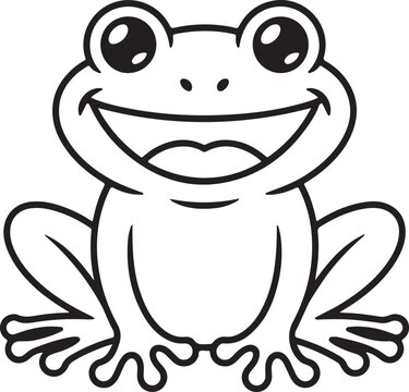 Animal Doodle frog eps vector file