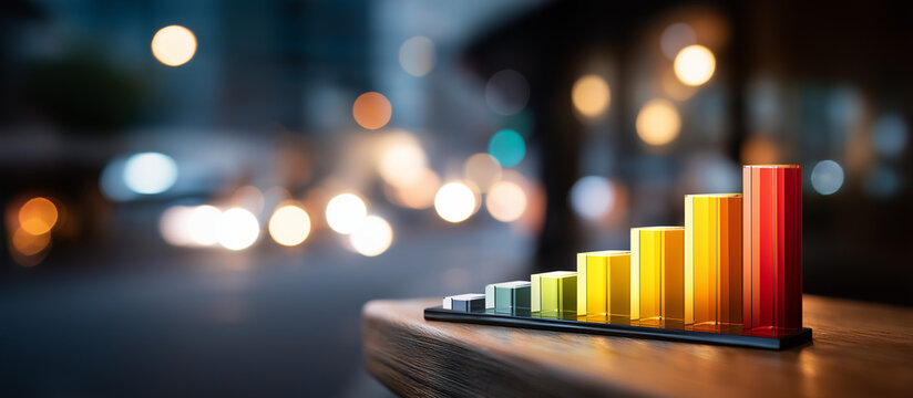 In depth analysis of company's sustainability metrics heavily defocused background versus industry benchmarks comparison corporate environmental performance evaluation business